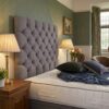 Chessington Upholstered Divan Bed Set with Tall Button Tufted Headboard Chessington Upholstered Divan Bed Set with Tall Button Tufted Headboard