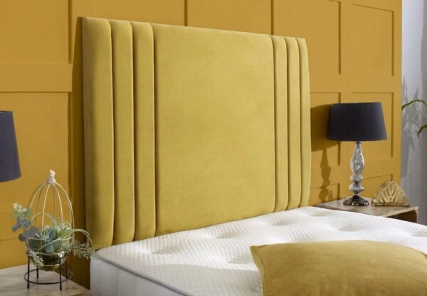 1 Naples Upholstered Divan Bed Set with Tall Headboard