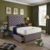 333 Chessington Upholstered Divan Bed Set with Tall Button Tufted Headboard