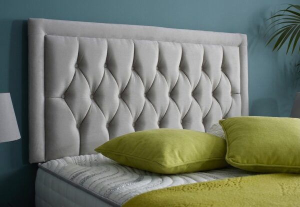 4 Windsor Upholstered Divan Bed Set with Luxury Button Headboard