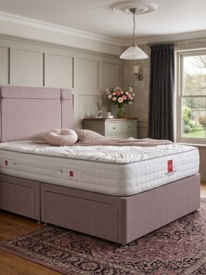 Sienna Upholstered Divan Bed Set with Button-Tufted Headboard