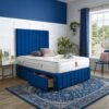 Nsavannah Upholstered Divan Bed Set with Tall Headboard