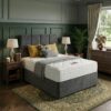 7 (1) Monty Upholstered Divan Bed Set with Button-Tufted Headboard