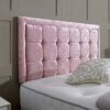 Aurora Upholstered Divan Bed Set with Button Border Headboard