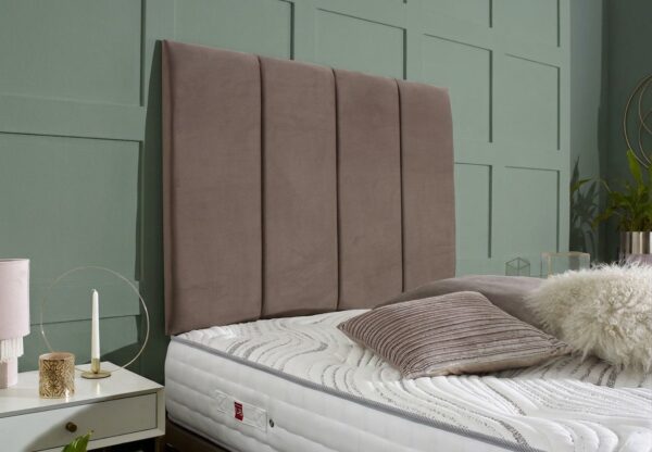 9 Milan Upholstered Divan Bed Set with Tall Headboard