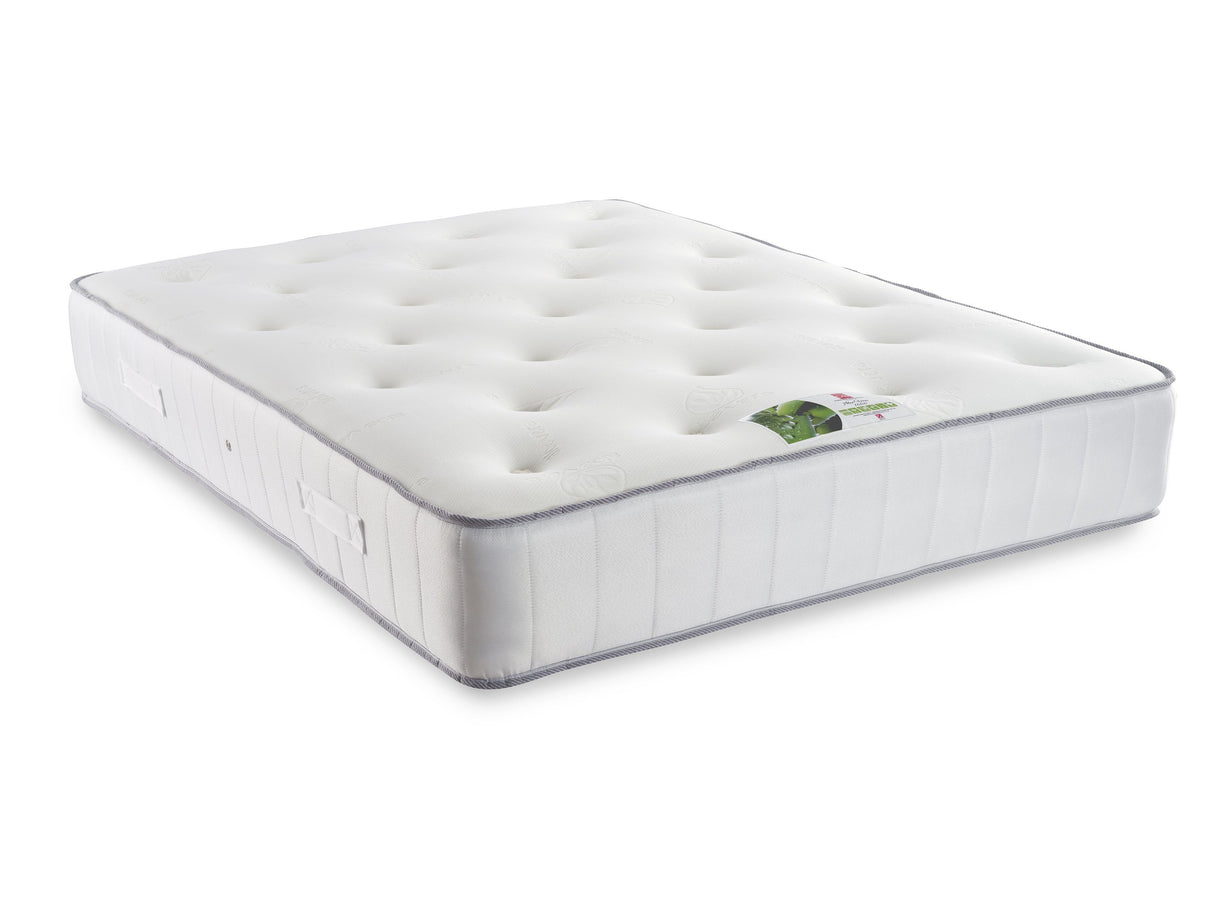 Aloeverafull Turin Upholstered Divan Bed Set with Tall Button Tufted Headboard