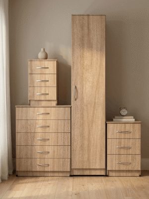 Modern 1-Door Wardrobe in OAK
