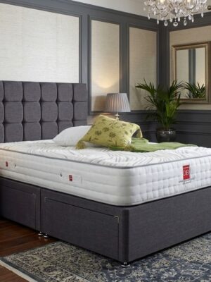 Cambridge Upholstered Divan Bed Set with Deep Buttoned Headboard