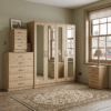 4-Door Wardrobe with 4 Full-Length Mirrors