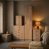Modern 1-Door Wardrobe in OAK