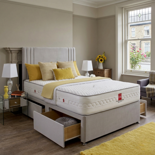 Premium Valencia Divan Bed Set – Tall Plush Headboard