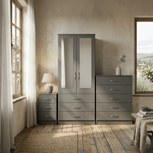 2-Door Sliding Mirror Wardrobe