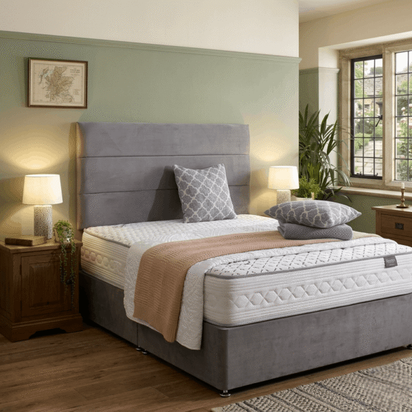 Karina Upholstered Divan Bed Set with Premium