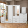 4-Door Wardrobe with Mixed Mirror Design
