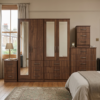 4-Door Wardrobe with Mixed Mirror Design