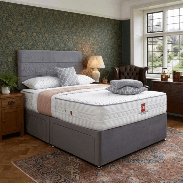 Karina Upholstered Divan Bed Set with Premium