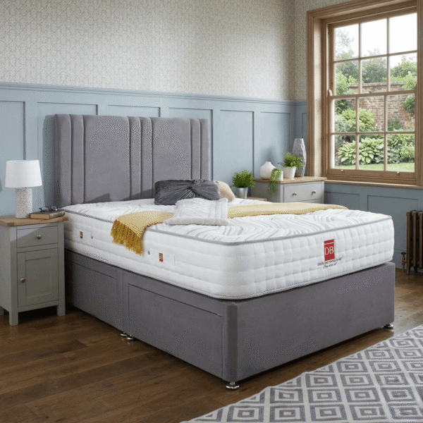 Khloe Upholstered Divan Bed Set with Matching Headboard