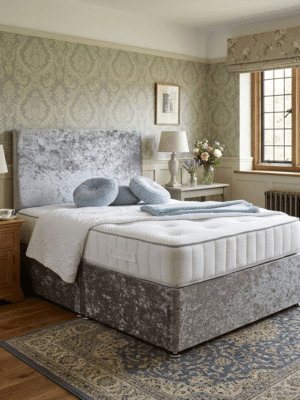 Buckingham Luxury Divan Bed Set with Matching Upholstered Headboard