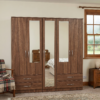 5-Door Wardrobe with Mixed Mirror Design