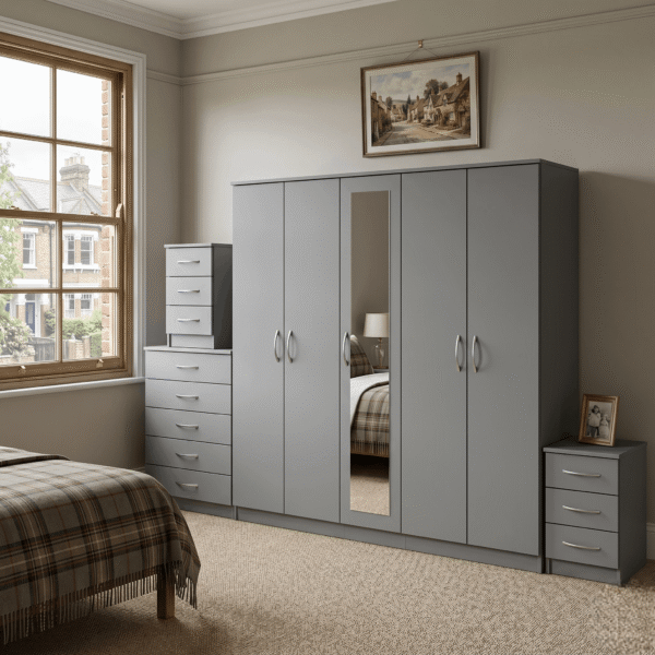 Gemini_Generated_Image_q58f7xq58f7xq58f-Photoroom (1) 5-Door Wardrobe with Feature Full-Length Mirror
