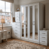 4-Door Wardrobe with 4 Full-Length Mirrors