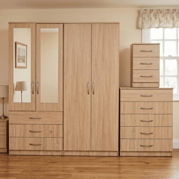 Gemini_Generated_Image_st8hdist8hdist8h-Photoroom (1) 4-Door Wardrobe with 2 Central Full Mirrors