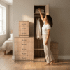 Modern 1-Door Wardrobe in OAK