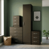 Modern 1-Door Wardrobe in BLACK