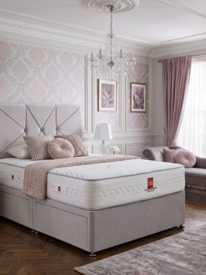 Prague Upholstered Divan Bed Set with Matching Headboard