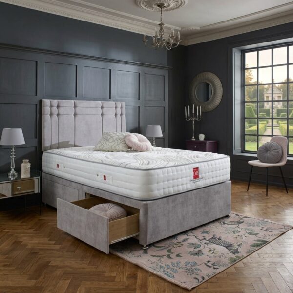 u Canterbury Luxury Chesterfield Tufted Divan Bed and Headboard Set